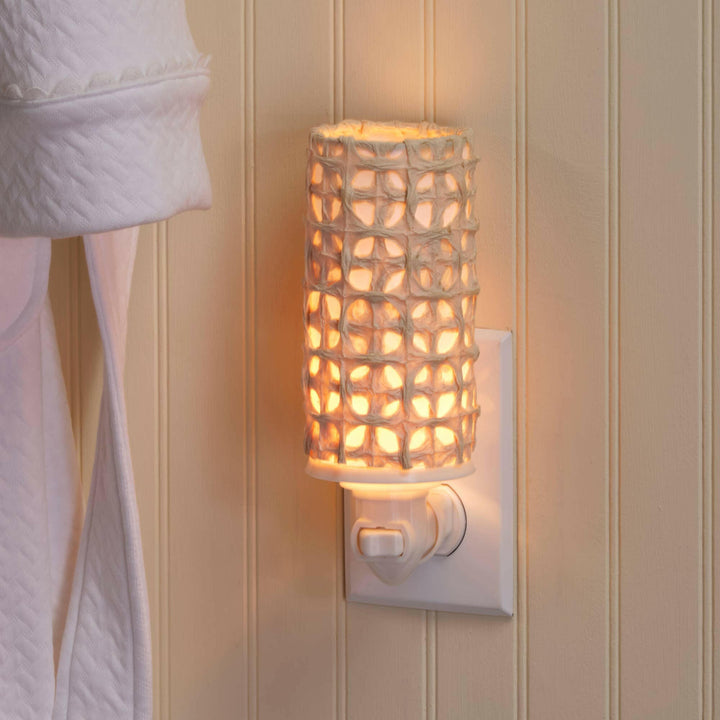 Paper Nightlight Natural, Shade Made of Handmade Paper | Artisans.