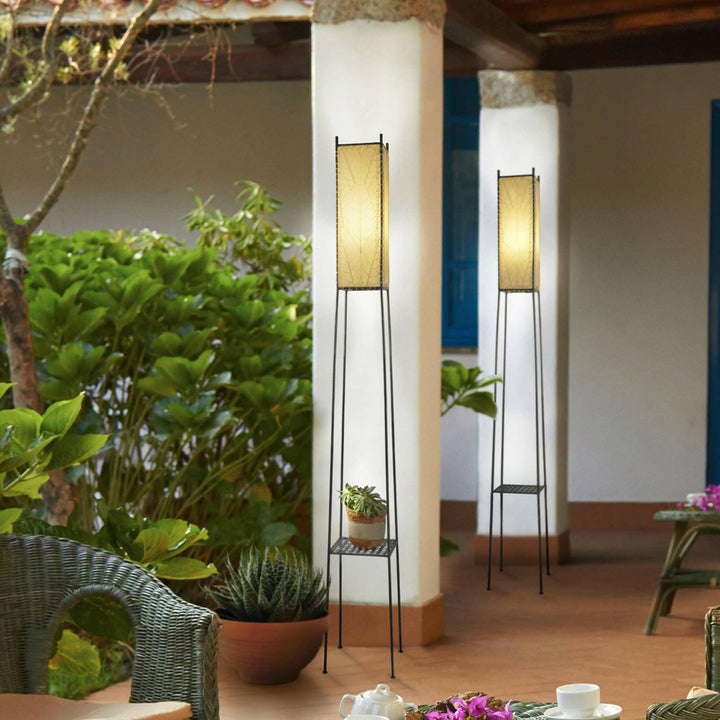 Outdoor Square Shelf Giant Lamp Natural | Artisans.