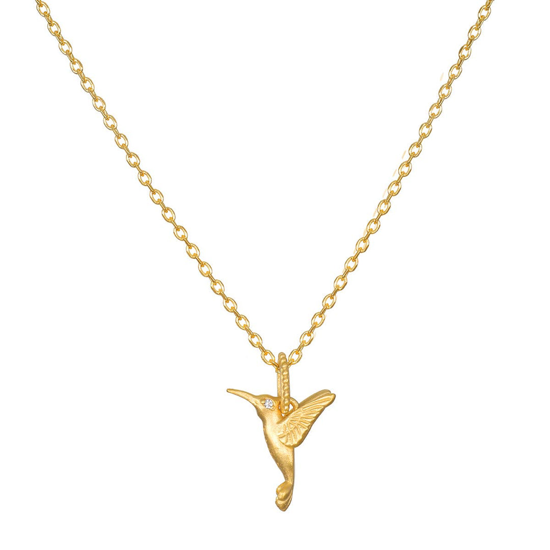 Loving Devotion Hummingbird Necklace 16"