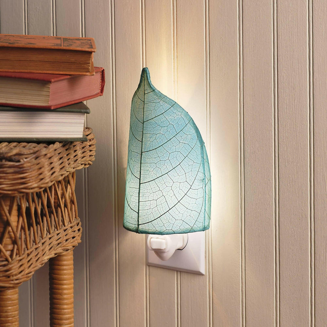 Leaf Night Light Sea Blue | Artisans.