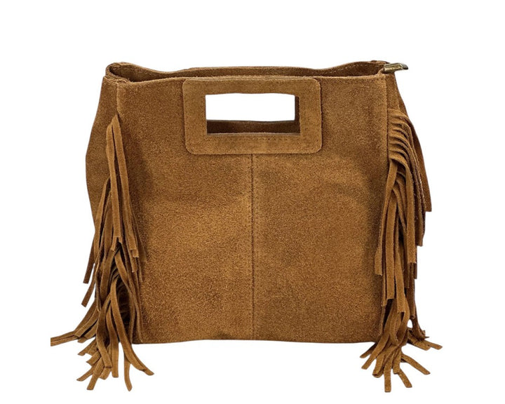 Drake Italian Leather Fringe Handbag