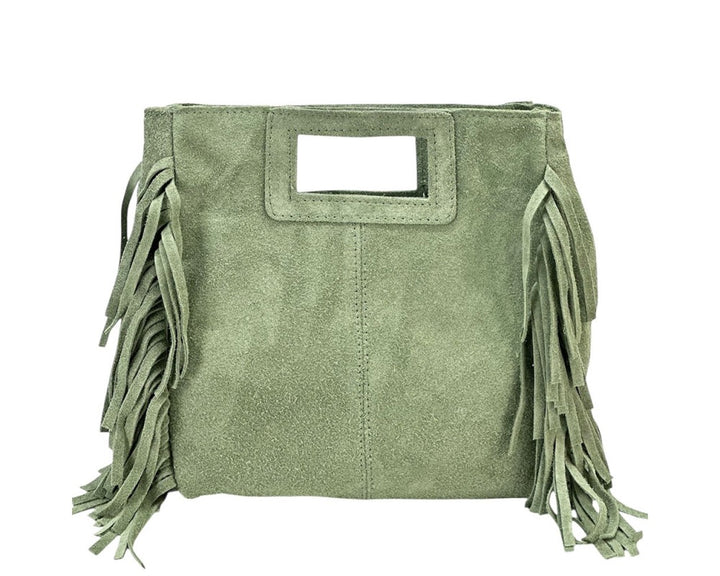 Drake Italian Leather Fringe Handbag