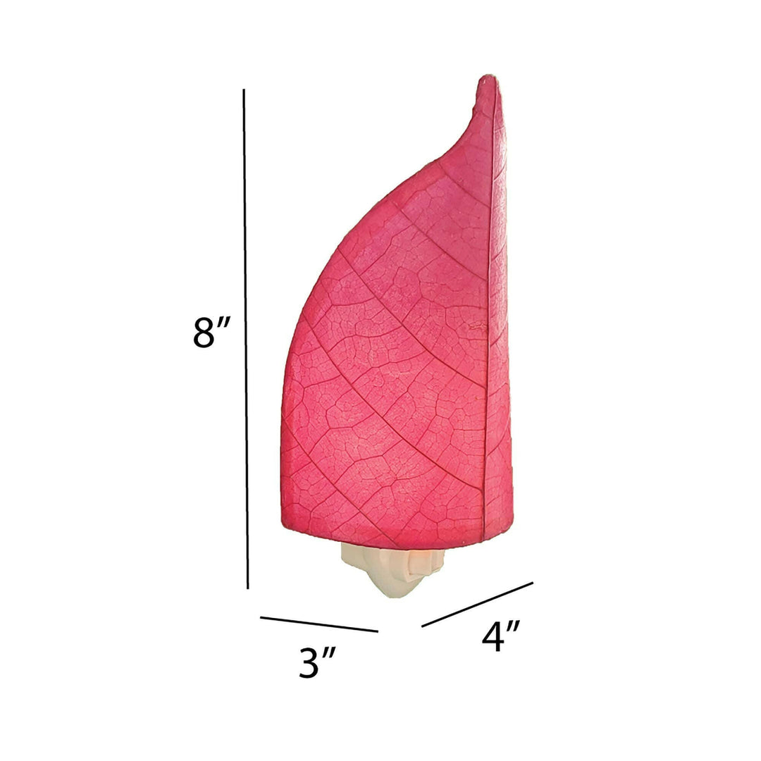 Leaf Nightlight Pink, Shade Made of Cocoa Leaves | Artisans.