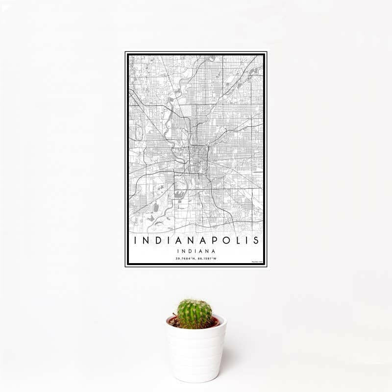 Indianapolis IN Map Print Classic | Artisans.
