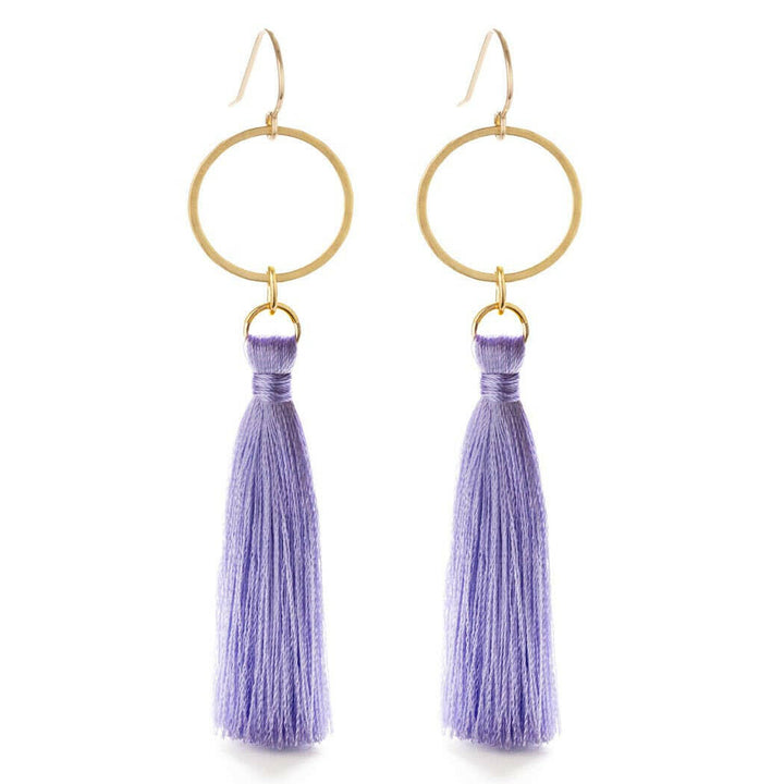 Tassel with Ring Earrings- 12 color options | Artisans.