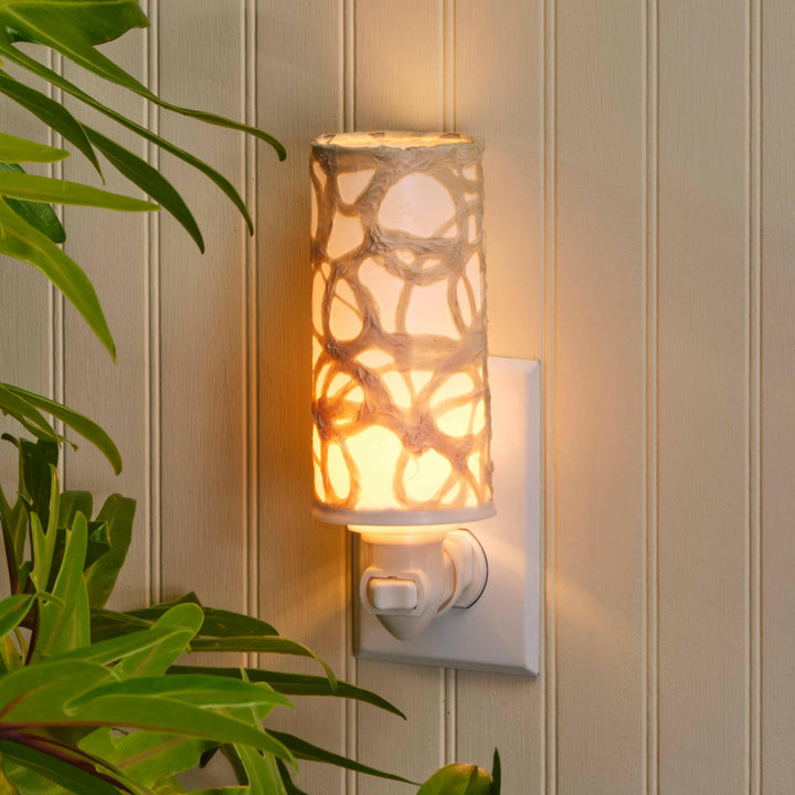 Paper Nightlight Natural, Shade Made of Handmade Paper | Artisans.