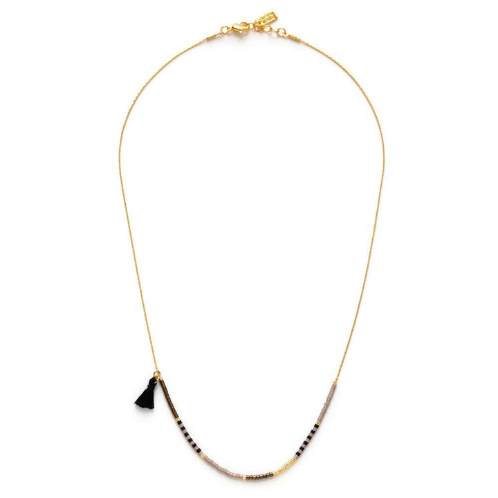 Chocolate- Japanese Seed Bead Necklace | Artisans.