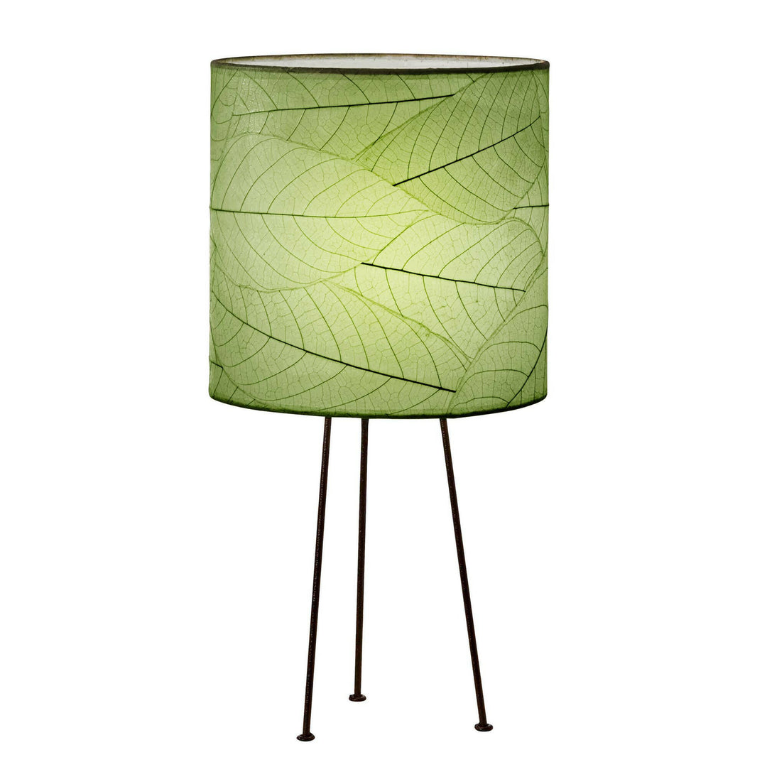 Metal Tripod Drum Table Lamp Green | Artisans.