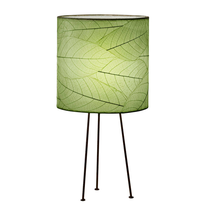 Metal Tripod Drum Table Lamp Green | Artisans.