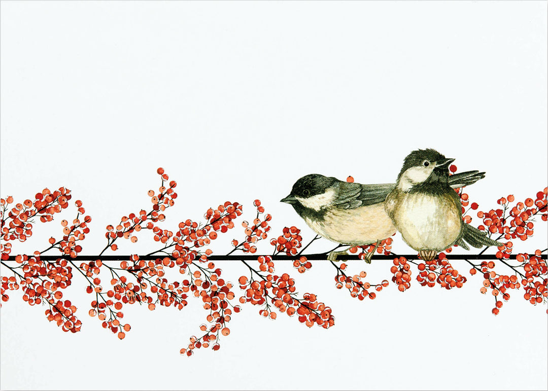 Winterberry & Chickadees Deluxe Holiday Boxed Cards | Artisans.