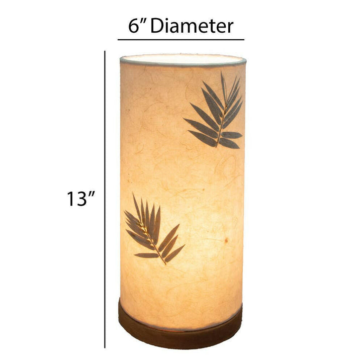 Paper Cylinder Table Lamp Natural, Handmade Paper Shade | Artisans.