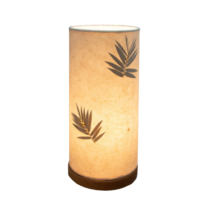 Paper Cylinder Table Lamp Natural, Handmade Paper Shade | Artisans.