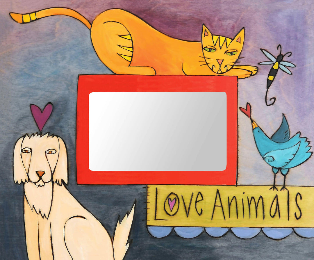 "Dogs & Cats & Birds Oh My" Animal Picture Frame | Artisans.