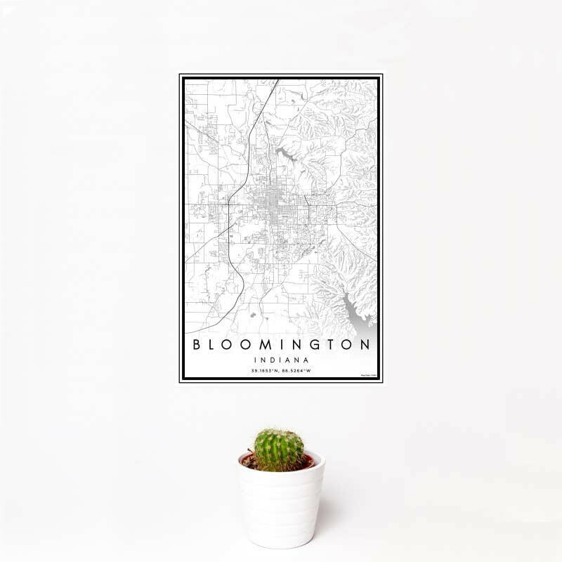 Bloomington IN Map Print Classic | Artisans.
