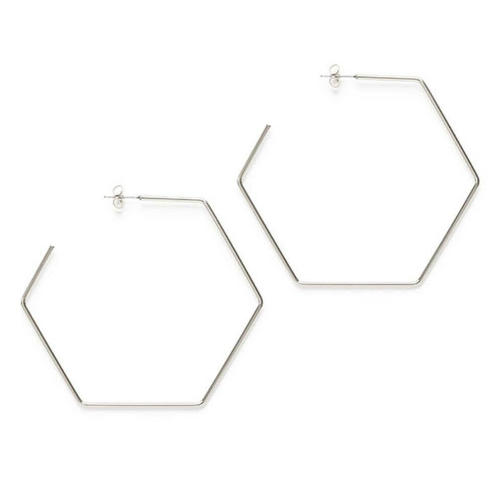 Jumbo Hexagon Hoop Earrings | Artisans.