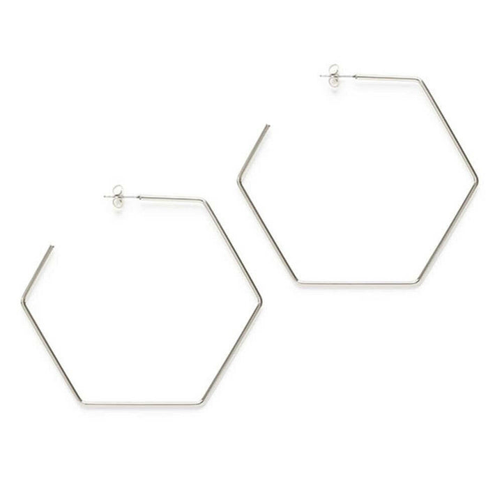 Jumbo Hexagon Hoop Earrings | Artisans.