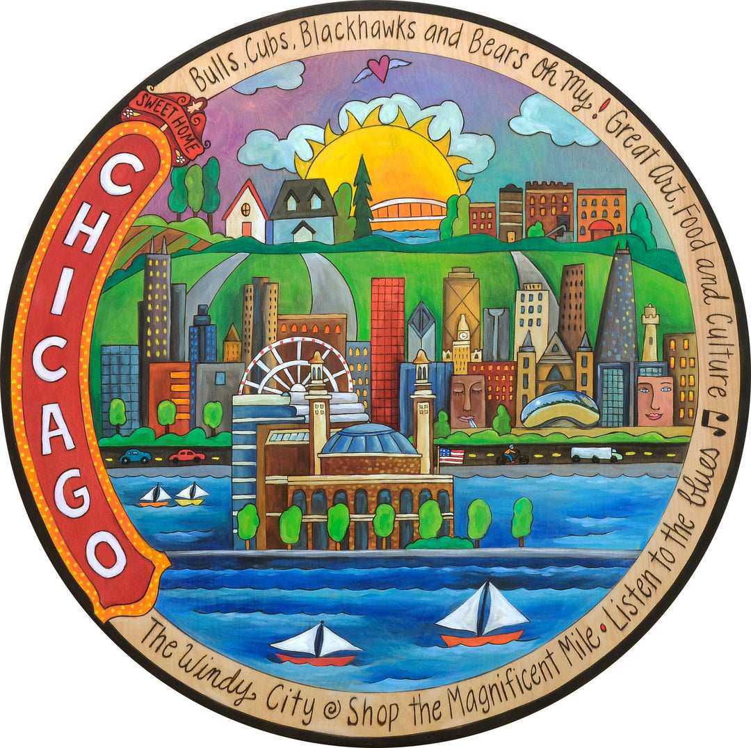 "Second City" | Chicago, Illinois Lazy Susan | Artisans.