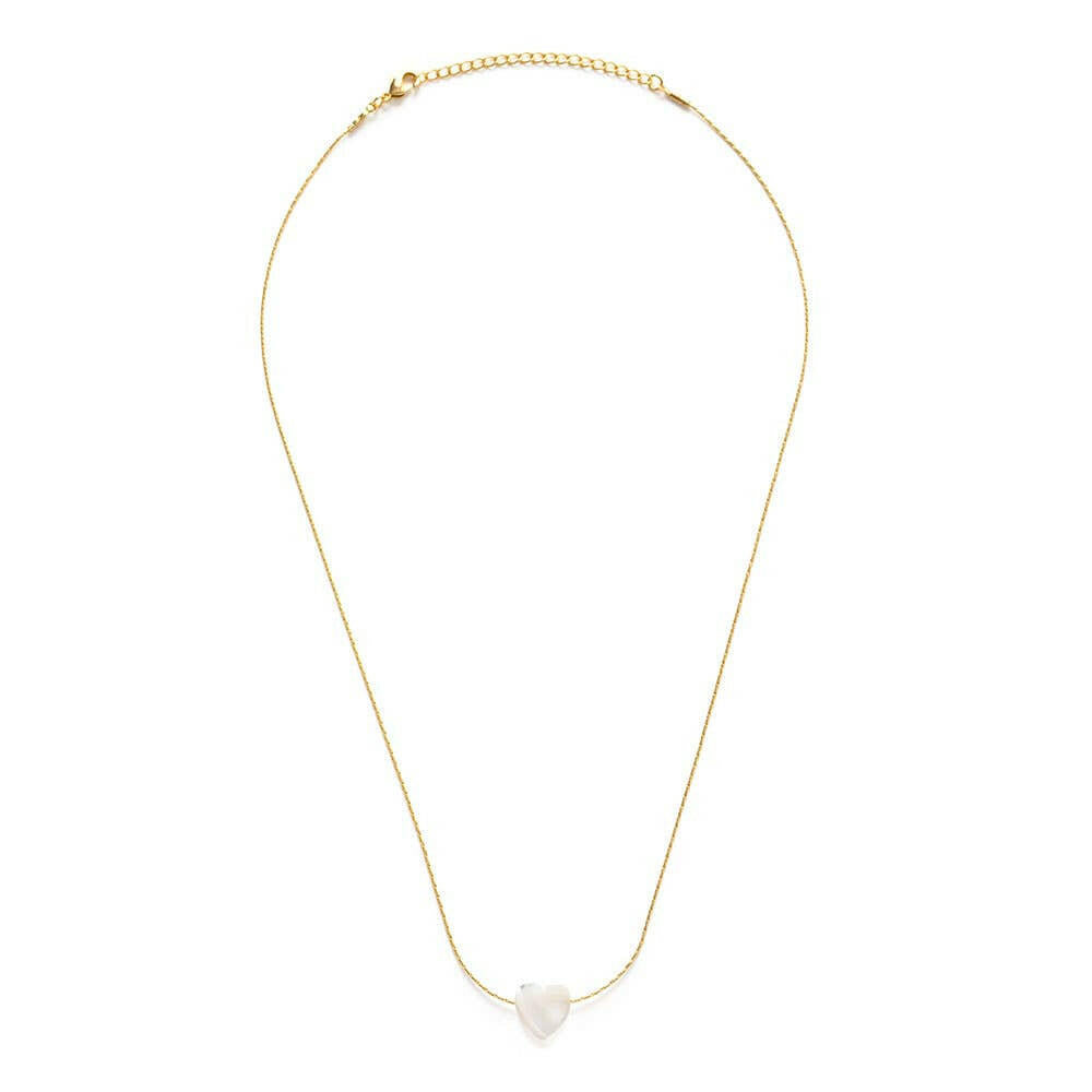 Mother of Pearl Heart Necklace | Artisans.