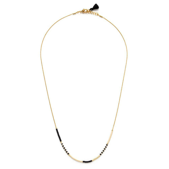 Black & Bone - Japanese Seed Bead Necklace | Artisans.