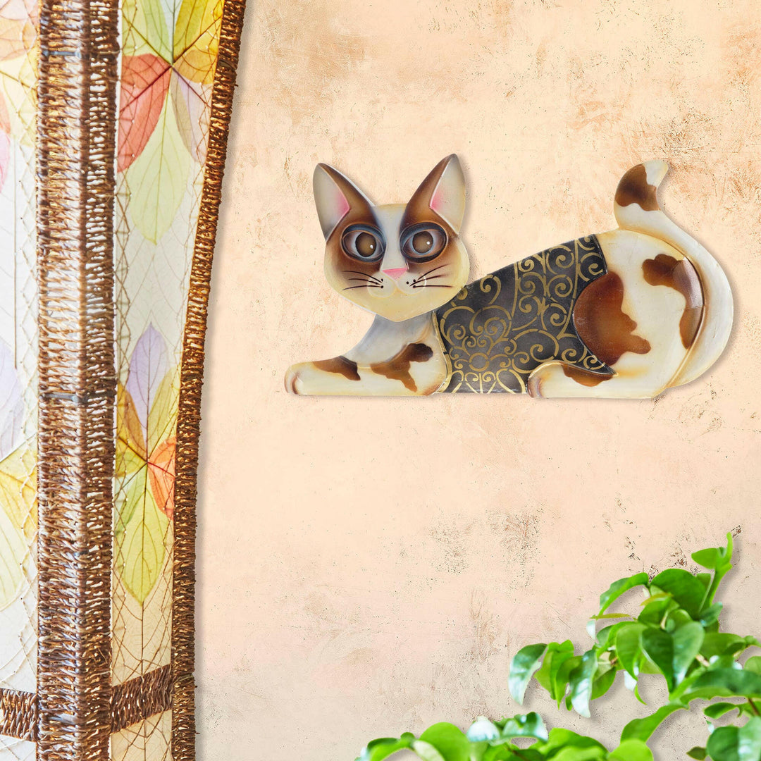 Cat Wall Decor Lying Down | Artisans.