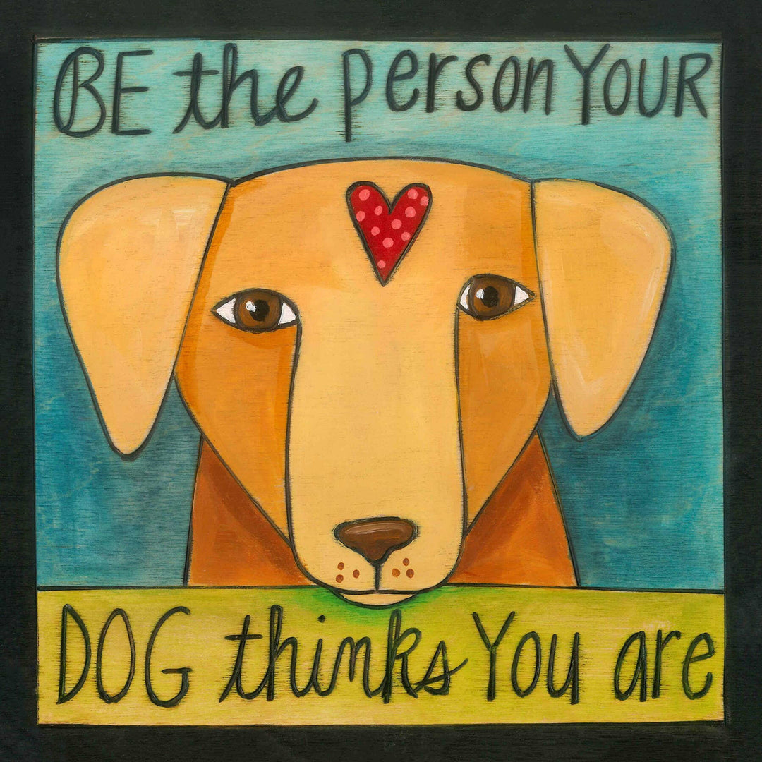 "Love Is a Wagging Tail" Wall Plaque - 6x6 | Artisans.