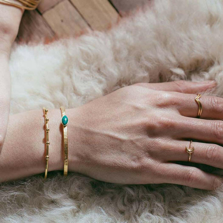 Navette Hammered Cuff | Artisans.