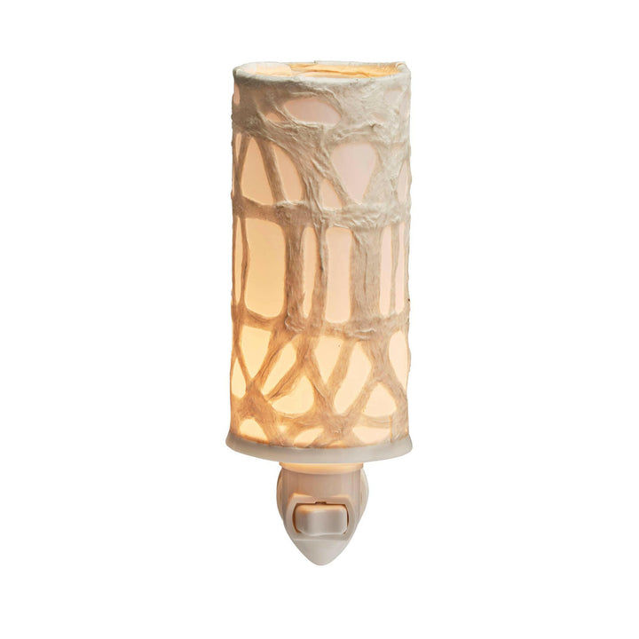 Paper Nightlight Natural, Shade Made of Handmade Paper | Artisans.