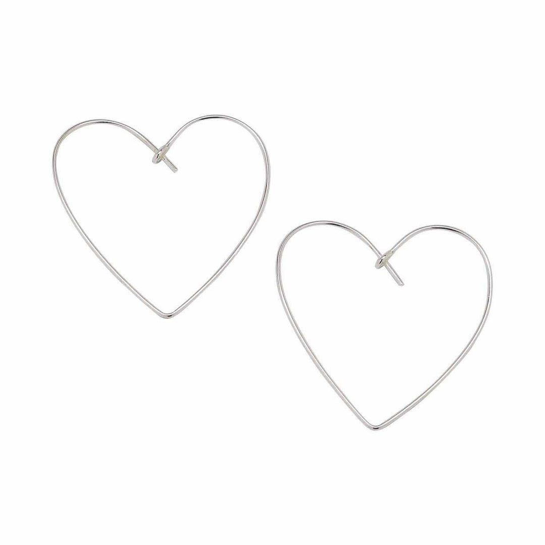 Heart Hoop Earrings: 24K Gold / 1.5" | Artisans.