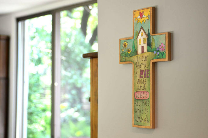 "All Are Welcome" Cross Plaque | Artisans.