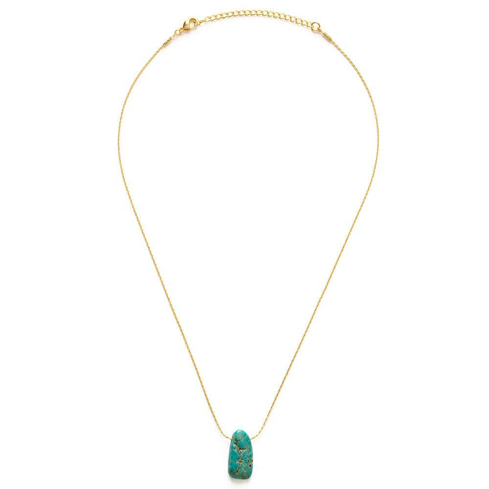 Natural Turquoise Pendant Necklace | Artisans.