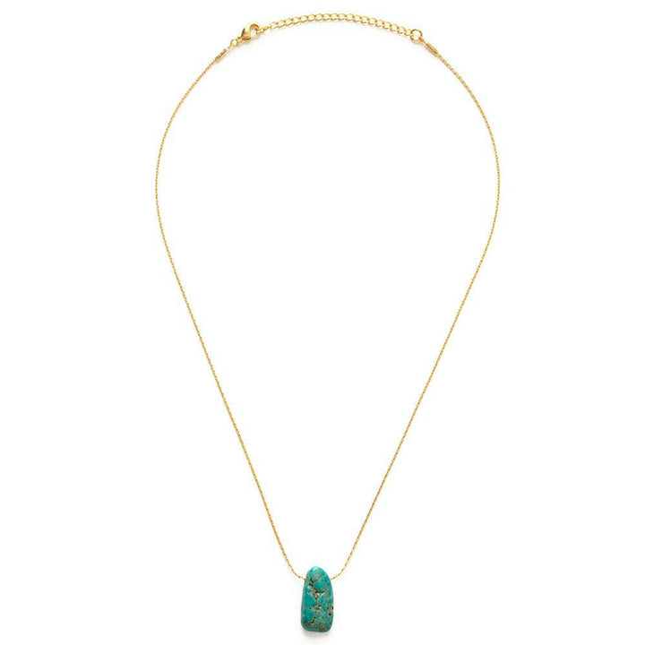 Natural Turquoise Pendant Necklace | Artisans.
