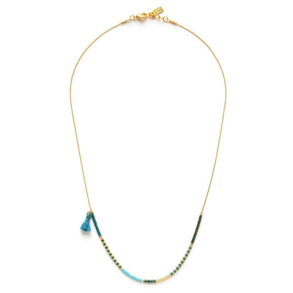Seashore & Succulents- Japanese Seed Bead Necklace | Artisans.