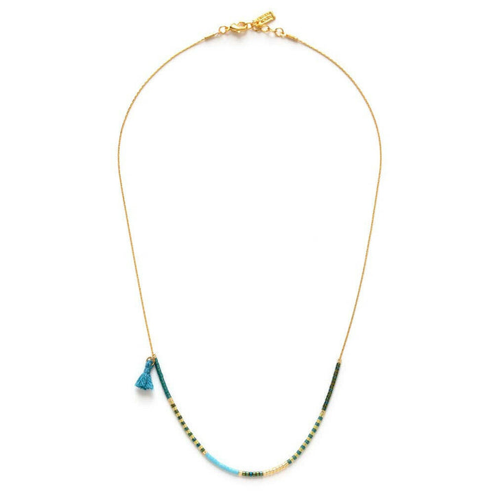 Seashore & Succulents- Japanese Seed Bead Necklace | Artisans.