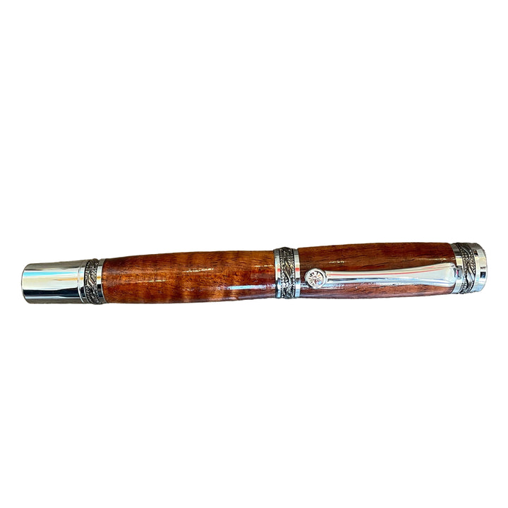 Roots & Jones Hawaiian Curly Koa Wood Ambassador Fountain Pen | Artisans.