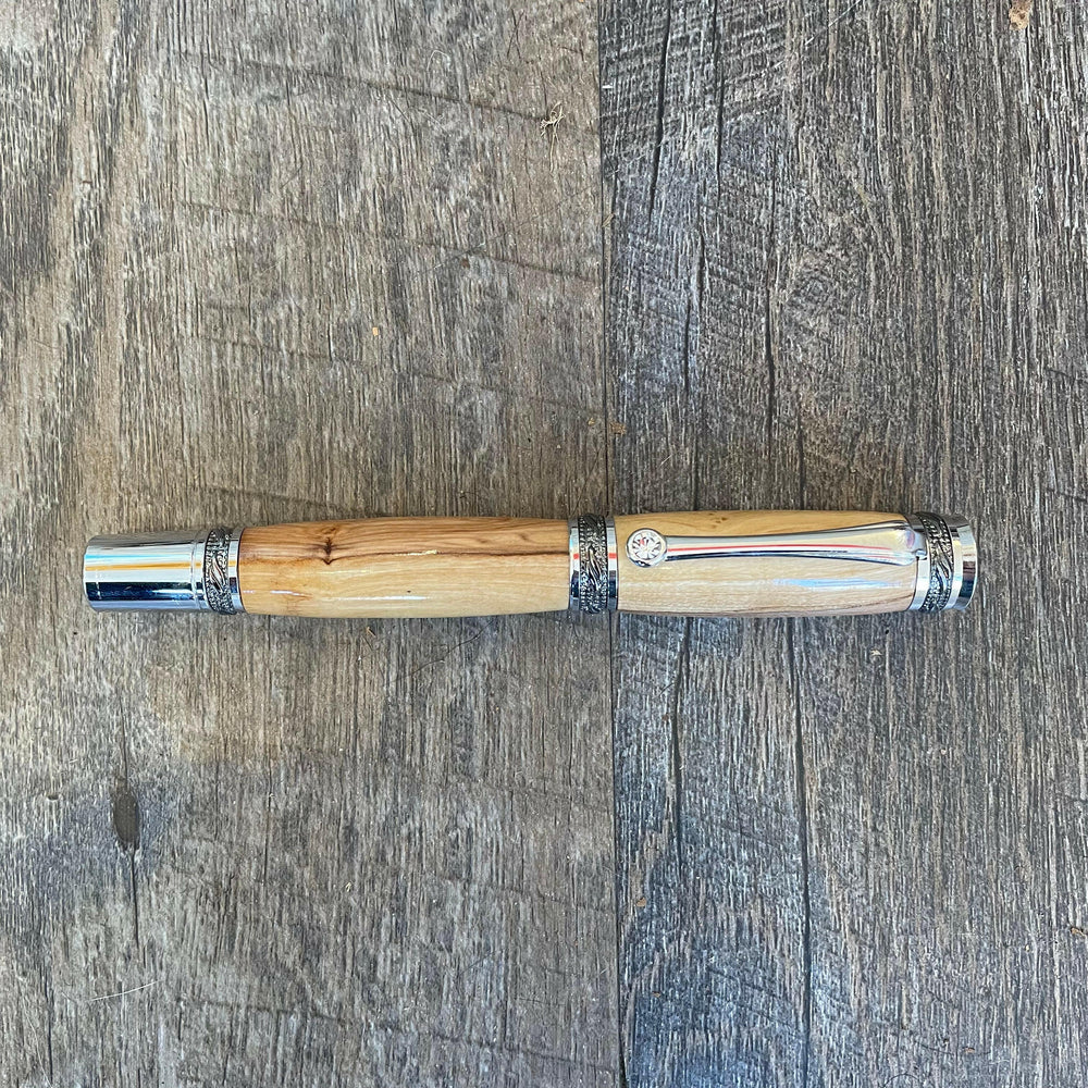 Roots & Jones Bethlehem Olive Wood Ambassador Fountain Pen | Artisans.