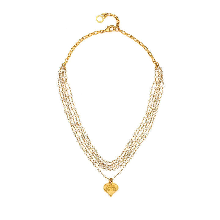 Elysande Necklace - Pearl with Heart Pendant