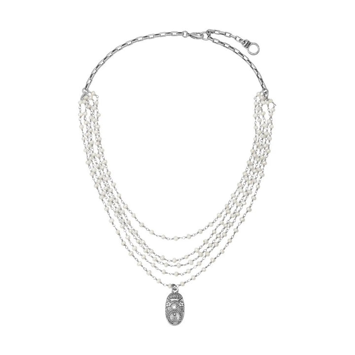 Elysande Necklace - Pearl with Crystal Cuvee Pendant