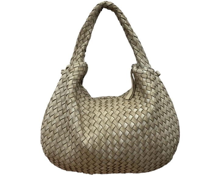 Italian Leather Romeo Woven Hobo Bag