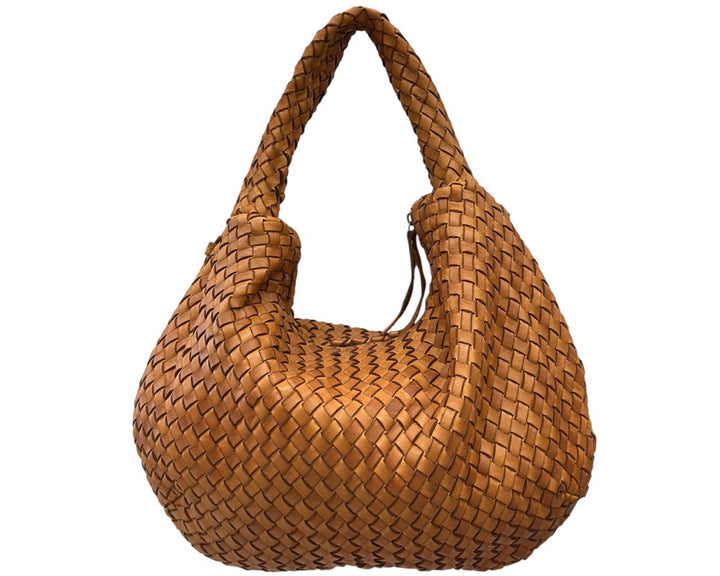 Italian Leather Romeo Woven Hobo Bag