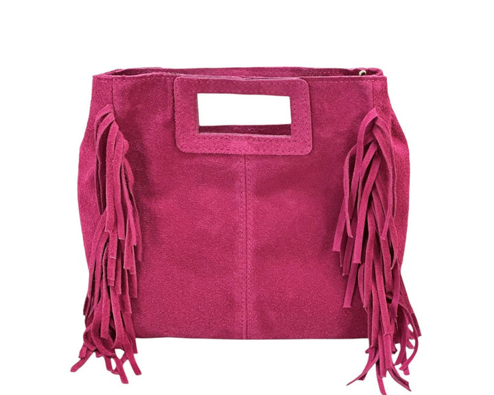 Drake Italian Leather Fringe Handbag - Assorted Colors