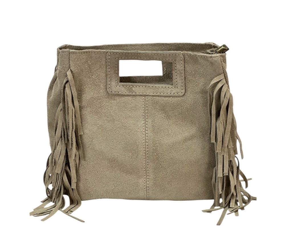 Drake Italian Leather Fringe Handbag - Assorted Colors