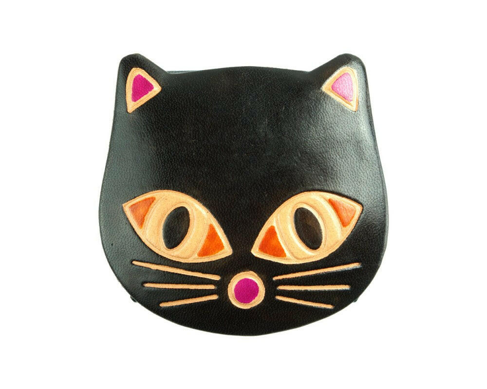 Sassy leather coin purse hiding your spare change like a secret agent with style and flair.