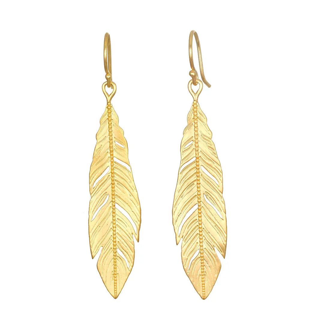 Satya Spiritual Messenger Feather Earrings