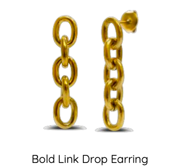 Isla Bold Link Drop Earrings