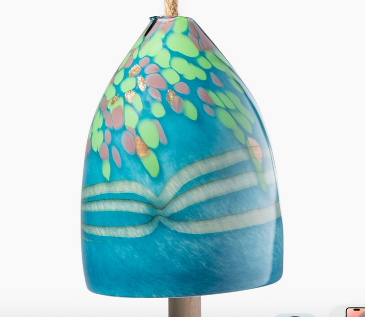 Hand Blown Art Glass Bell Chime