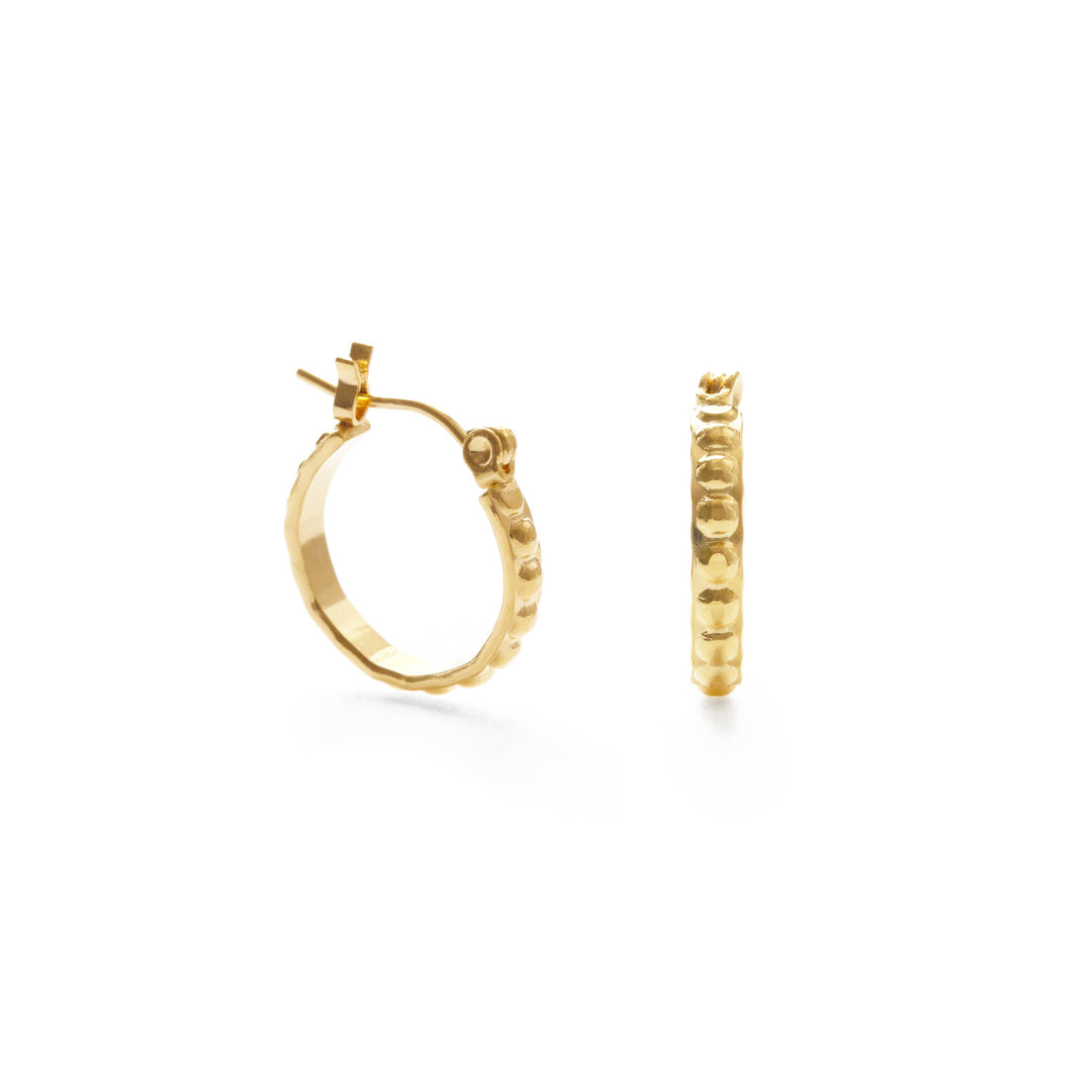 Small Vintage Beaded Hoops | Artisans.