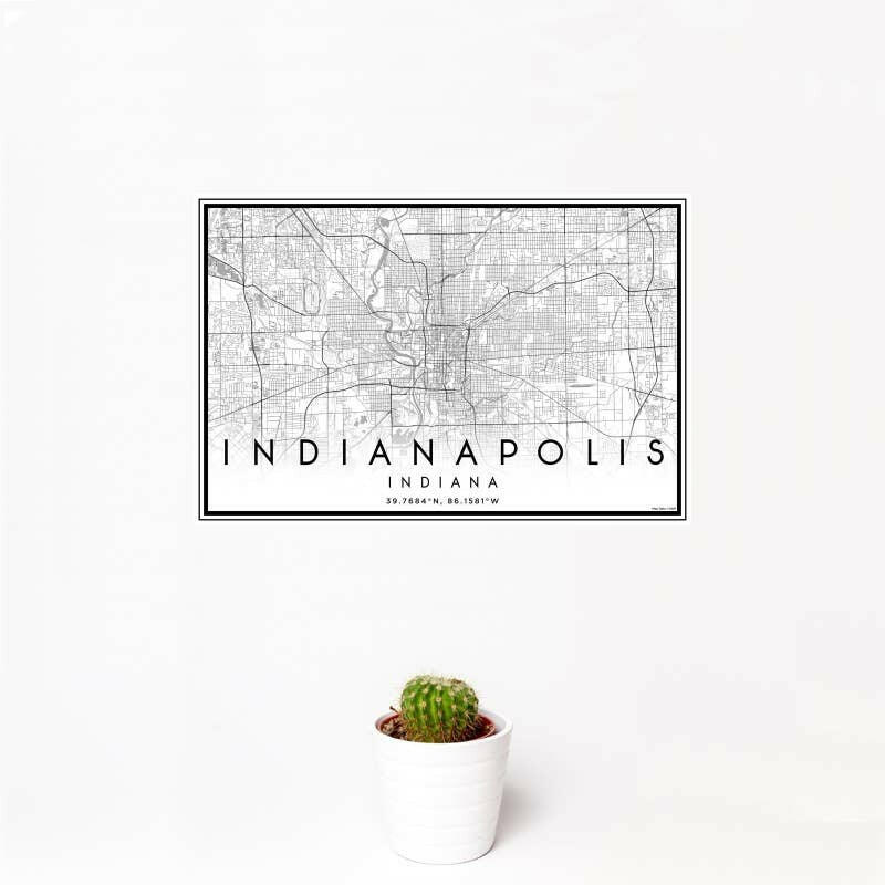 Indianapolis IN Map Print Classic | Artisans.