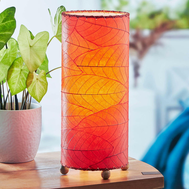 Cocoa Leaf Cylinder Red | Artisans.