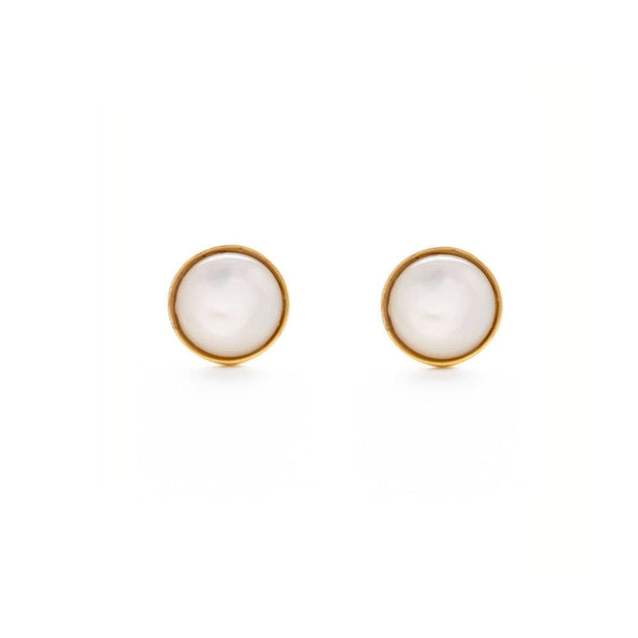 5mm Mother of Pearl Stud Earrings | Artisans.