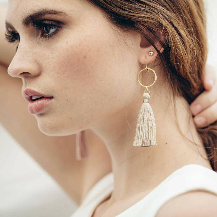 Tassel with Ring Earrings- 12 color options | Artisans.